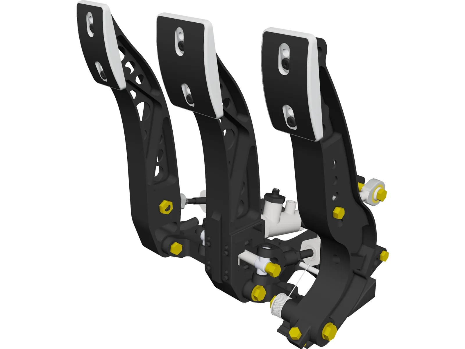 Tilton 900-series Racing Pedal Box 3D Model main preview