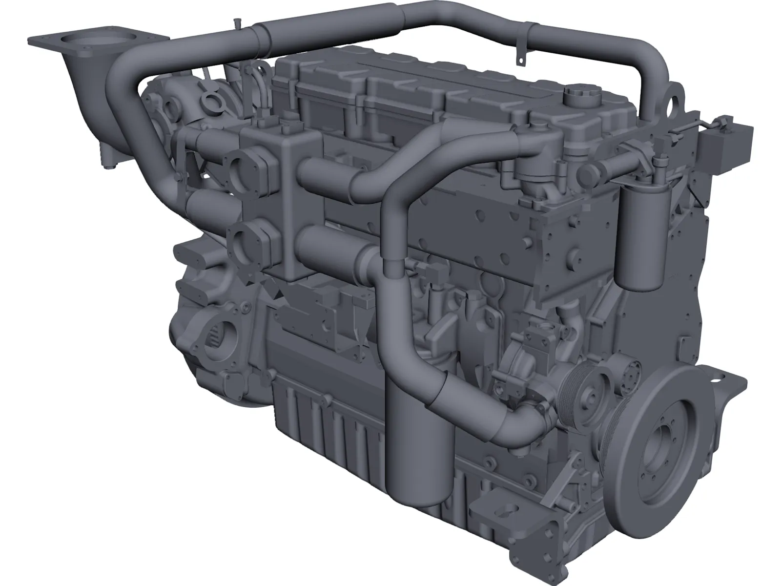Caterpillar C9 Engine 3D Model main preview