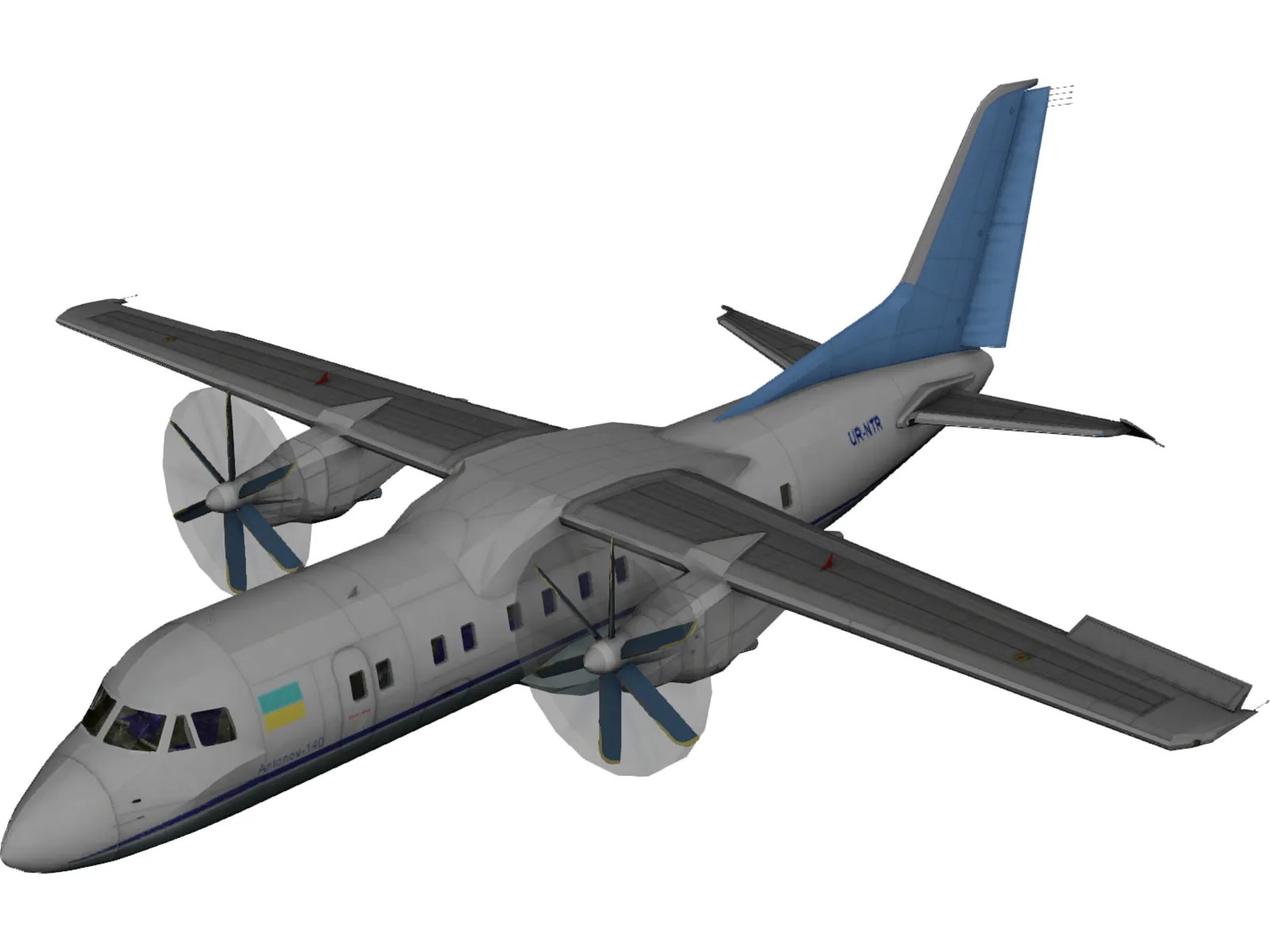 Antonov An-140 3D Model main preview