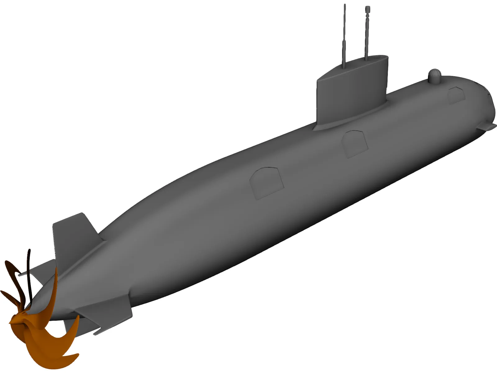 Victoria Class UK Submarine 3D Model main preview