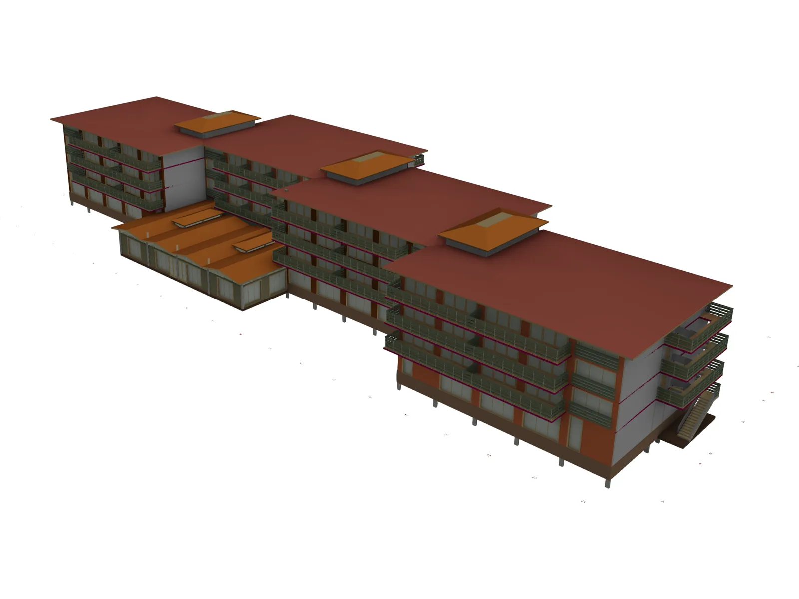 Hotel Smolyan Bulgaria 3D Model main preview