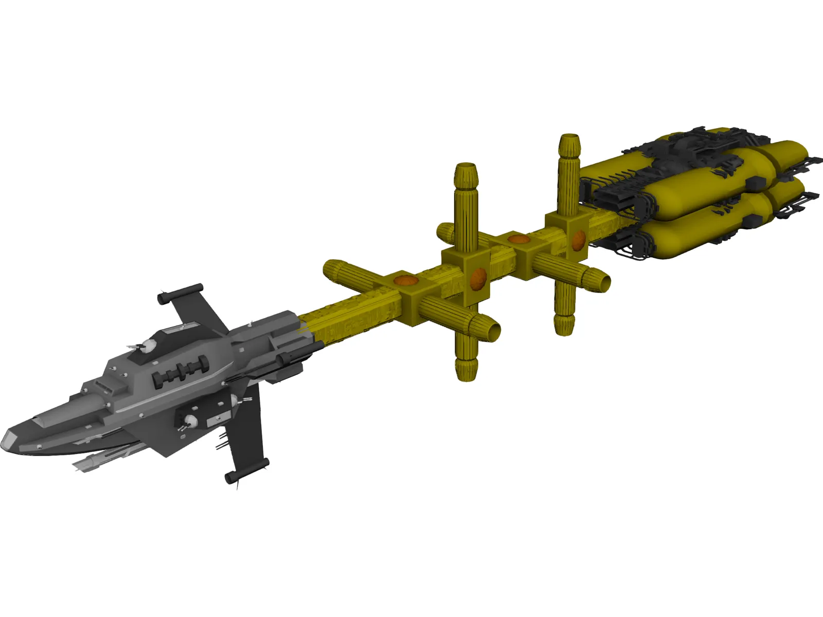 Promethian Space Craft 3D Model main preview