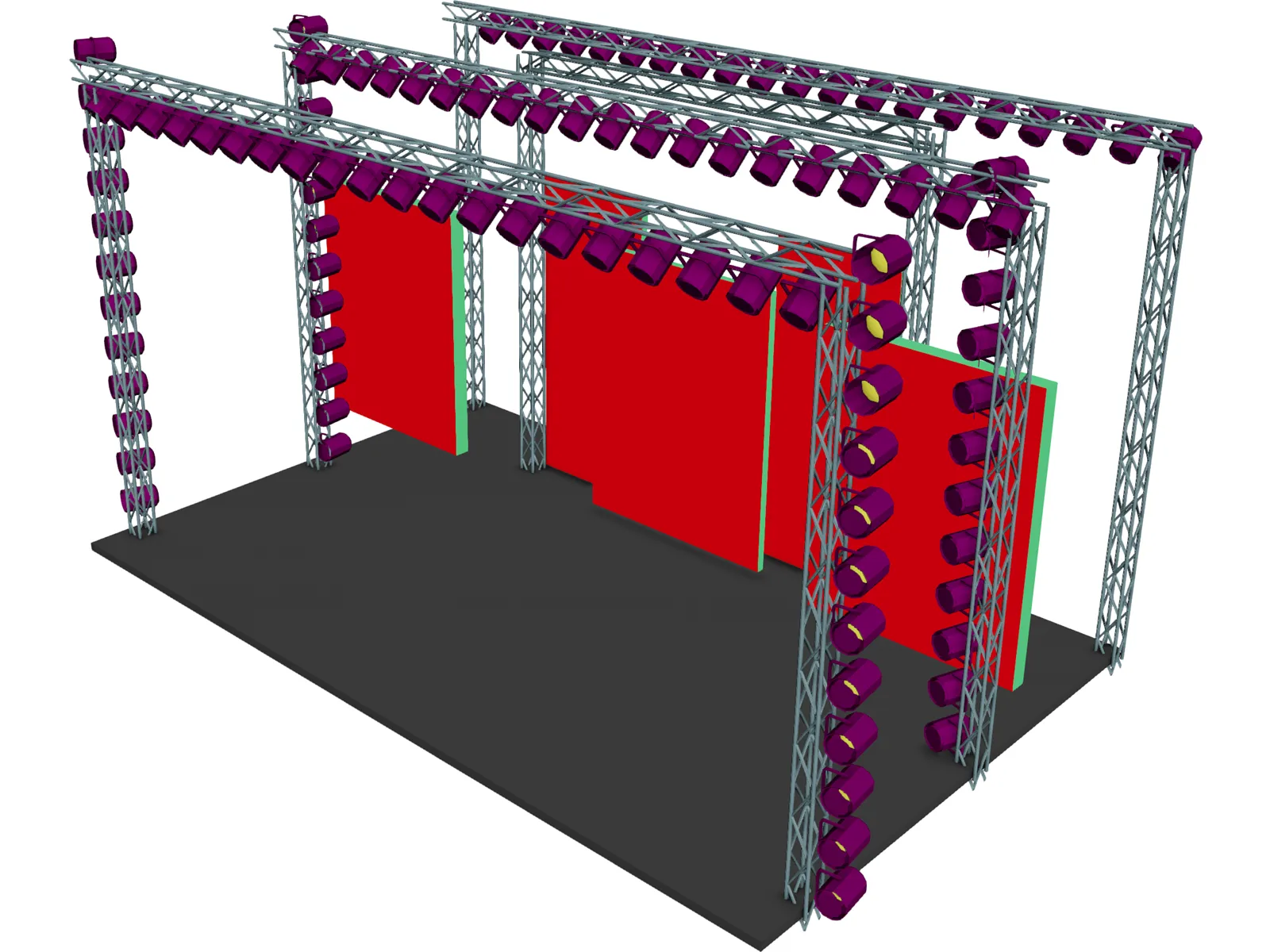 DJ Stage 3D Model main preview