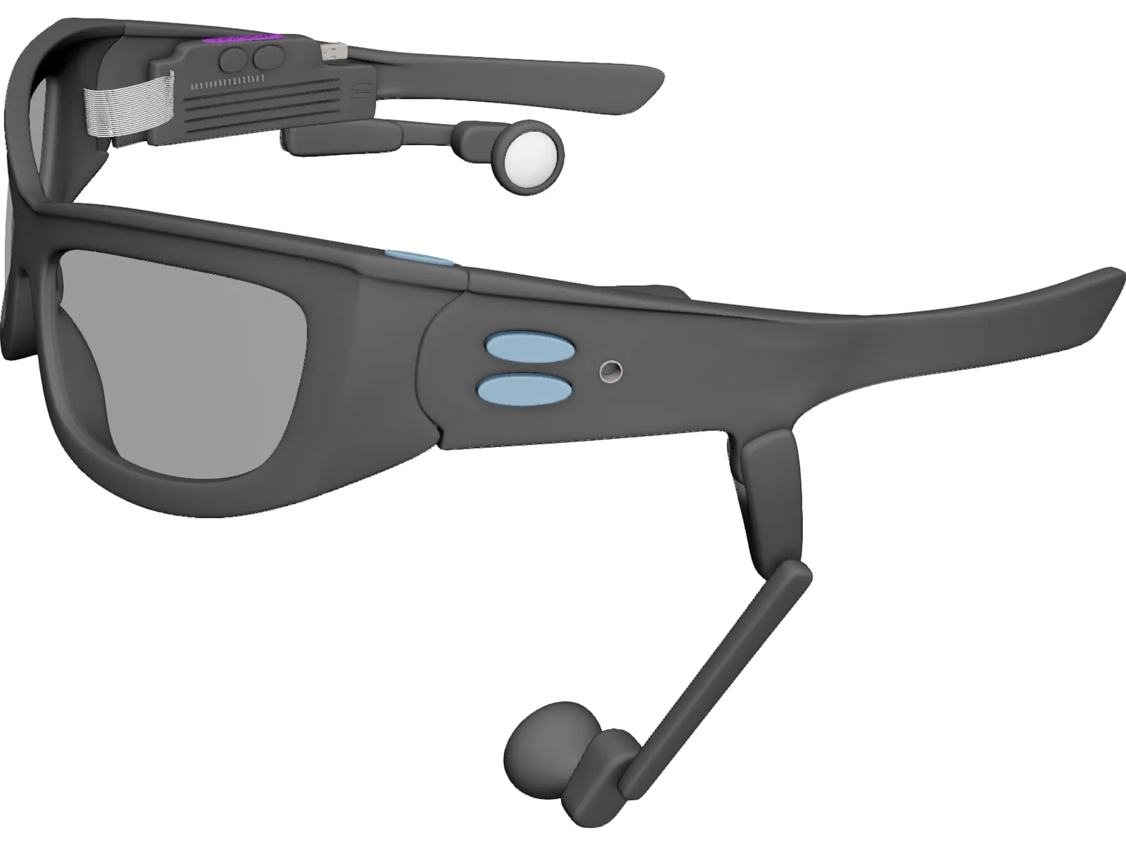 Oakley 3D Cyber Glasses 3D Model main preview