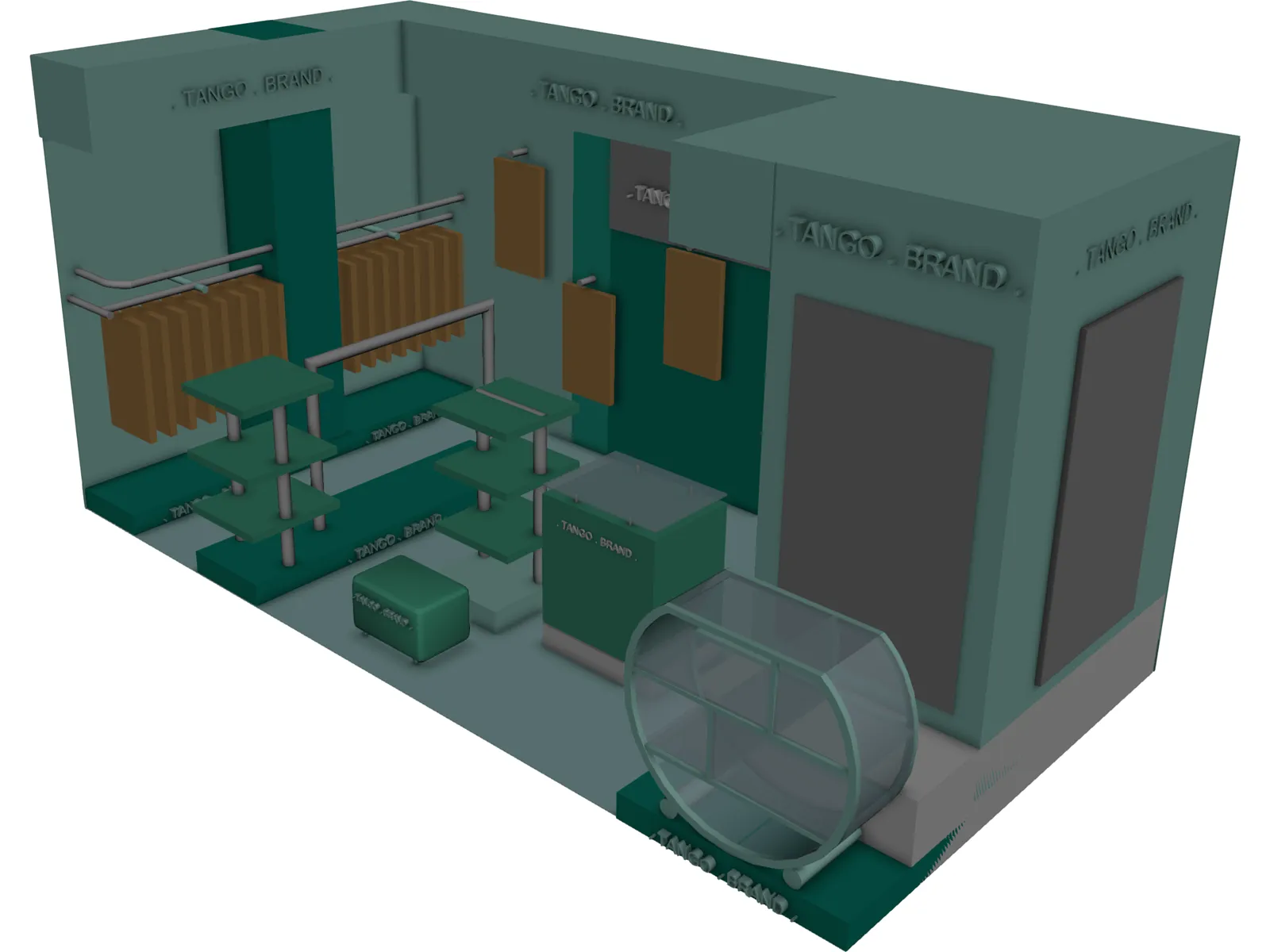 Display Booth 3D Model main preview