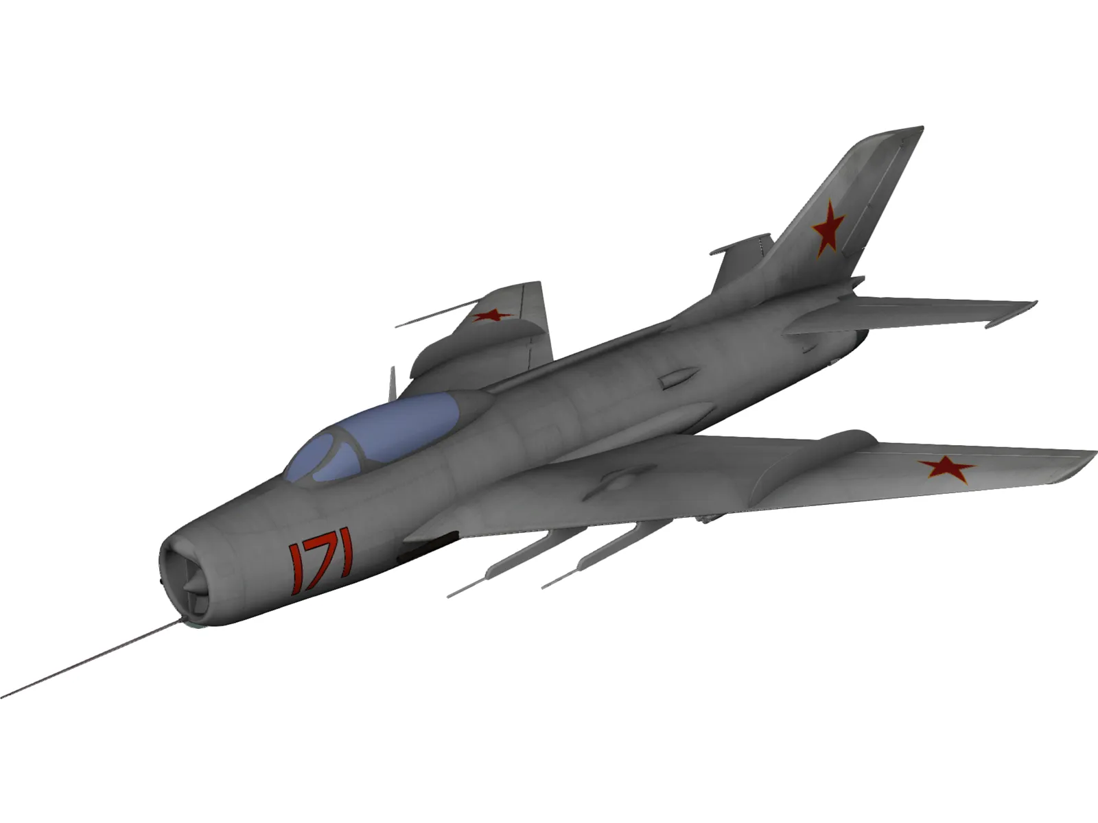 MiG-19 3D Model main preview