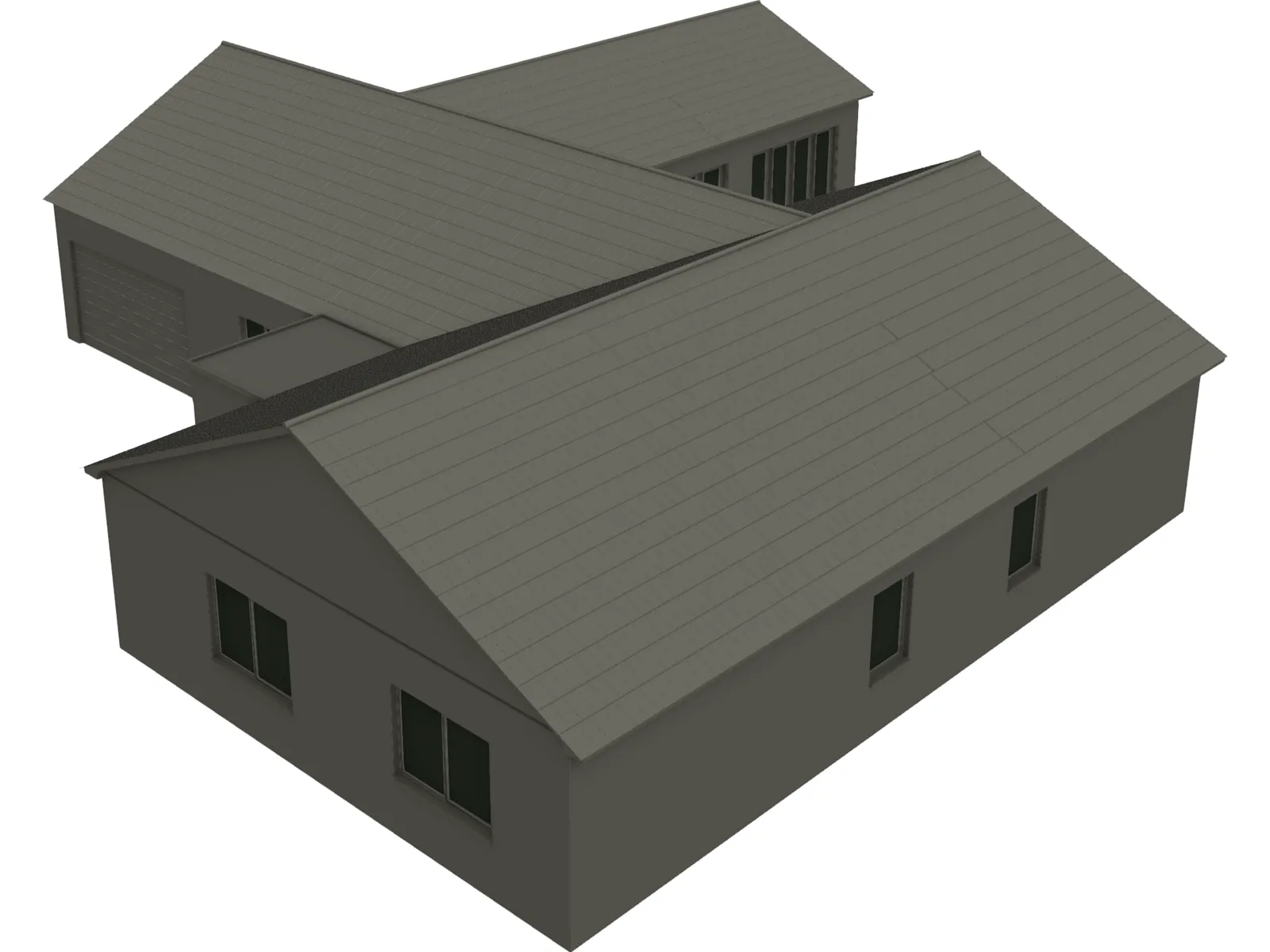 Modern Bungalow 3D Model main preview