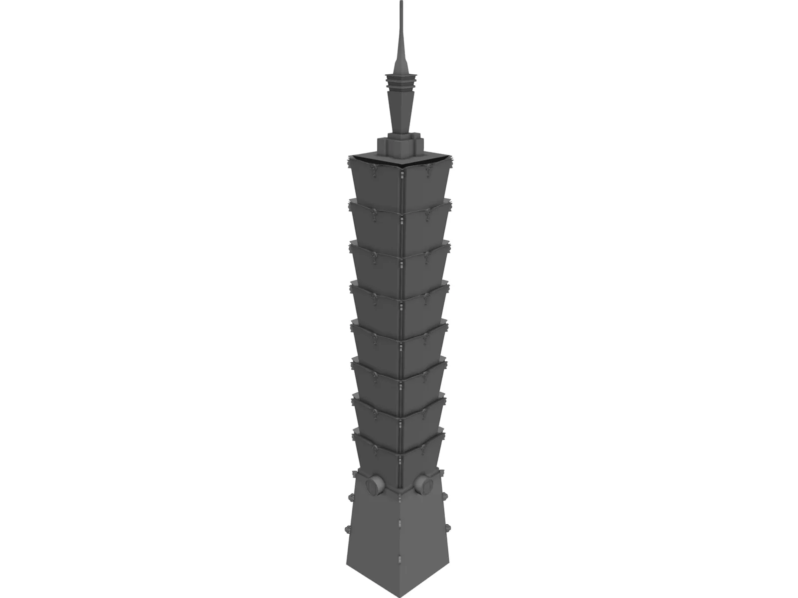 Taipei Tower 3D Model main preview