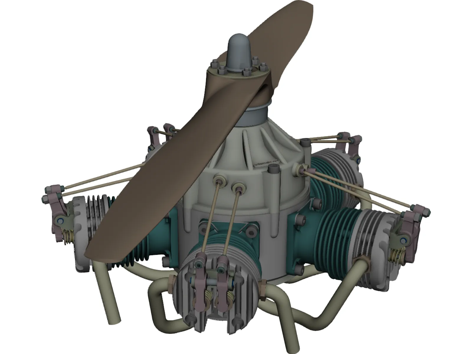 HAHN Sternmotor 3D Model main preview