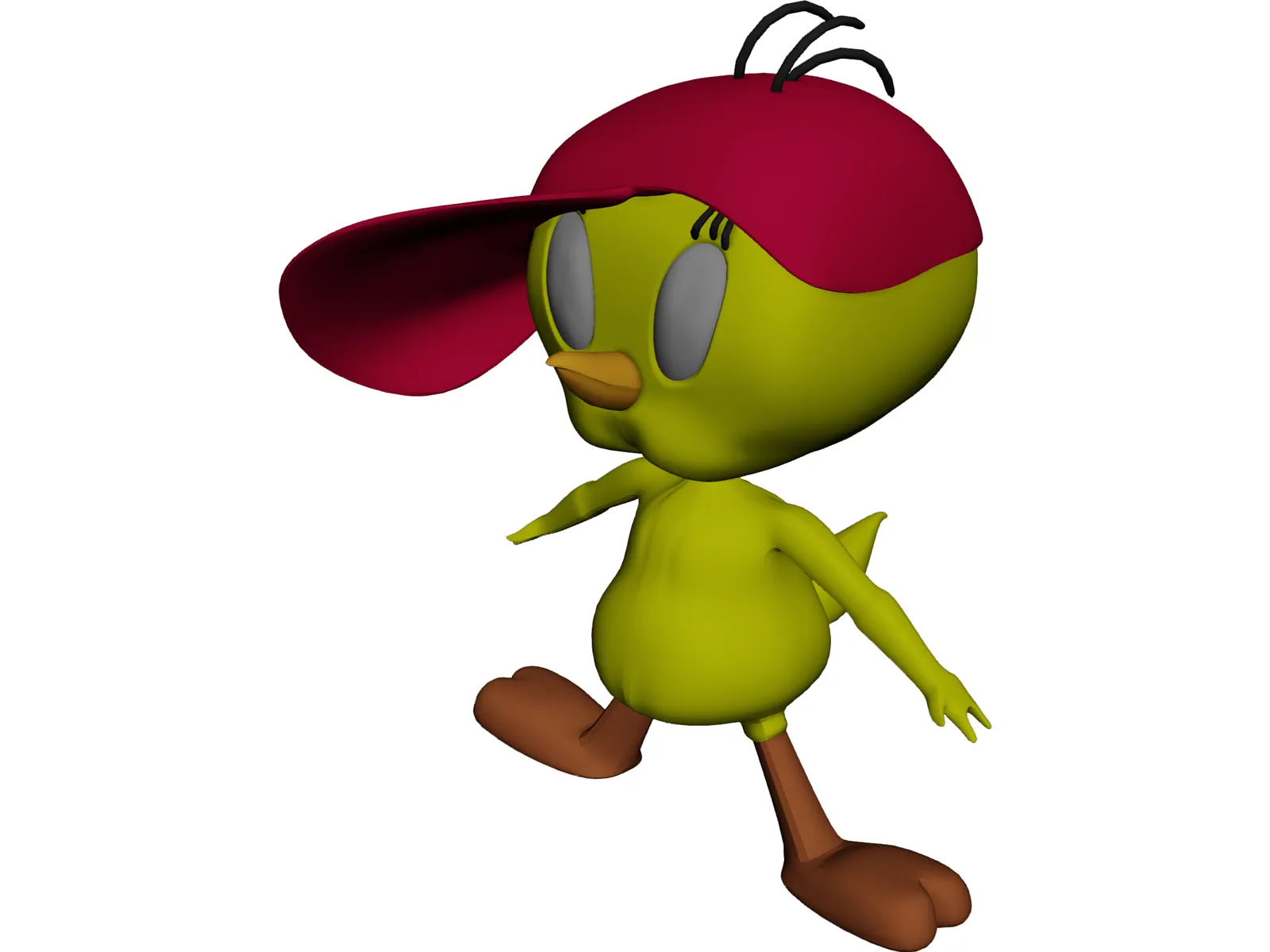 Tweety 3D Model main preview