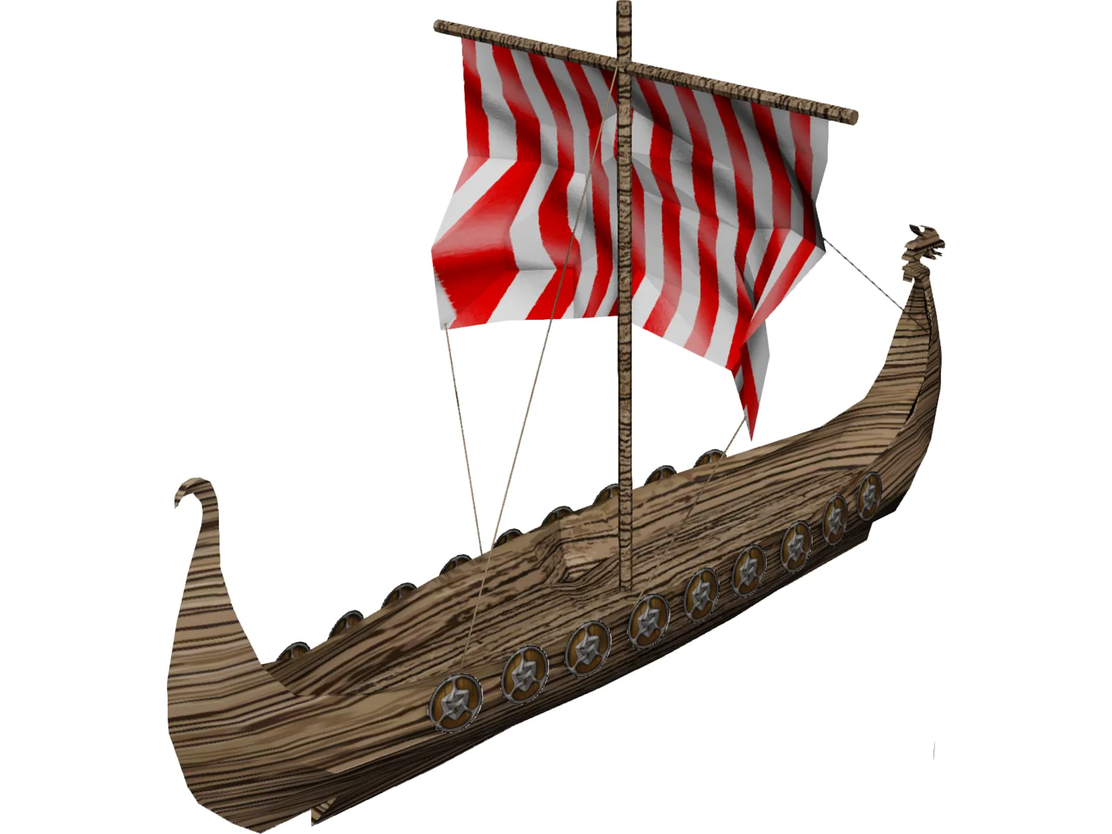 Viking Boat 3D Model main preview