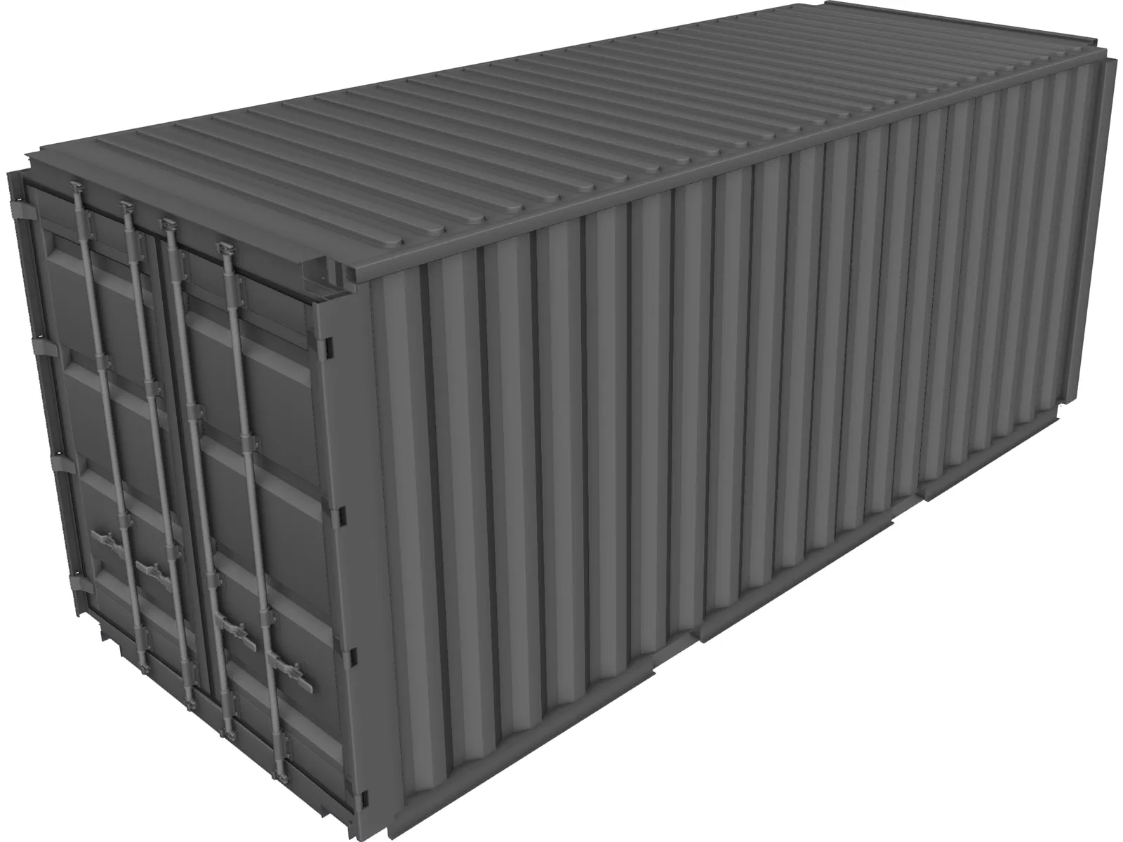 Shipping Container ISO 20ft 3D Model main preview