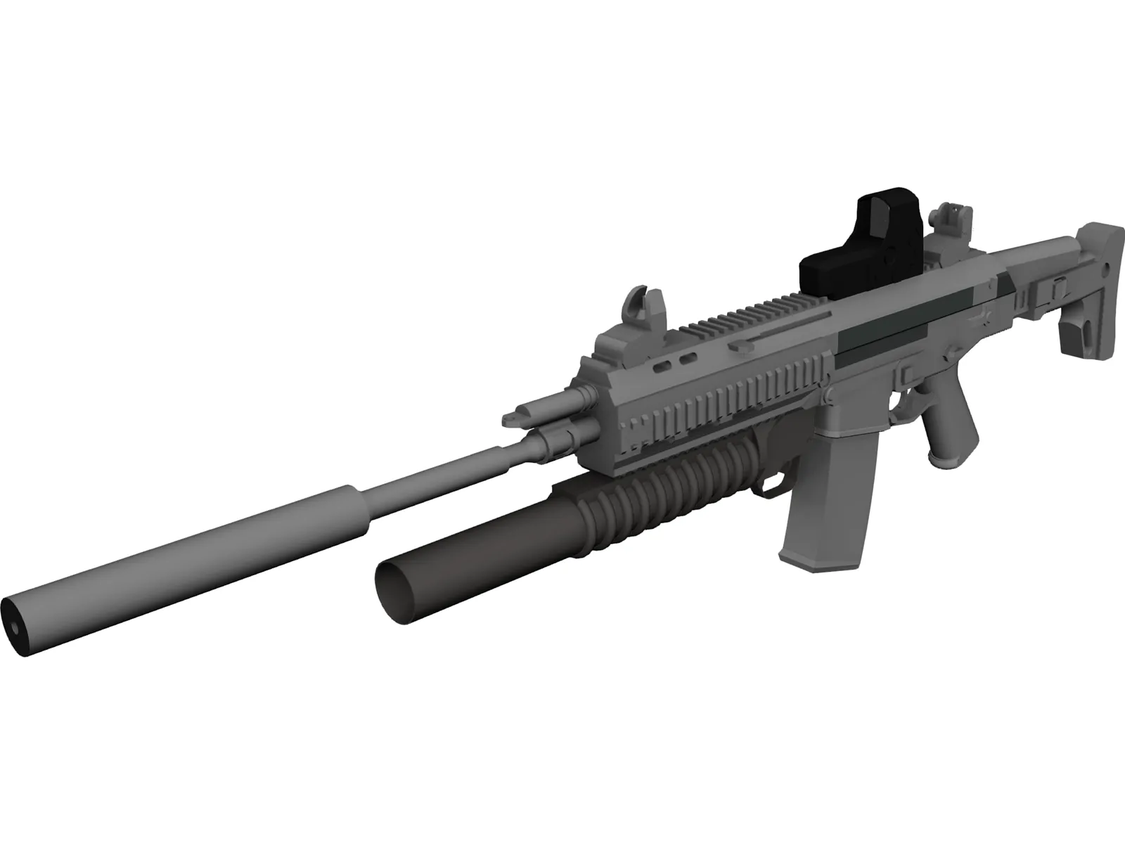 ACR SV with Granade Launcher 3D Model main preview