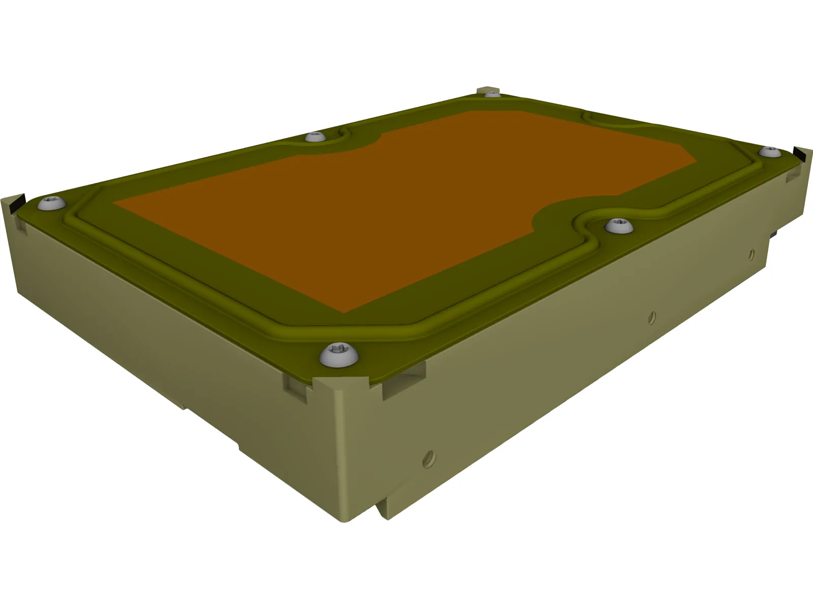 3.5 HDD SATA 3D Model main preview