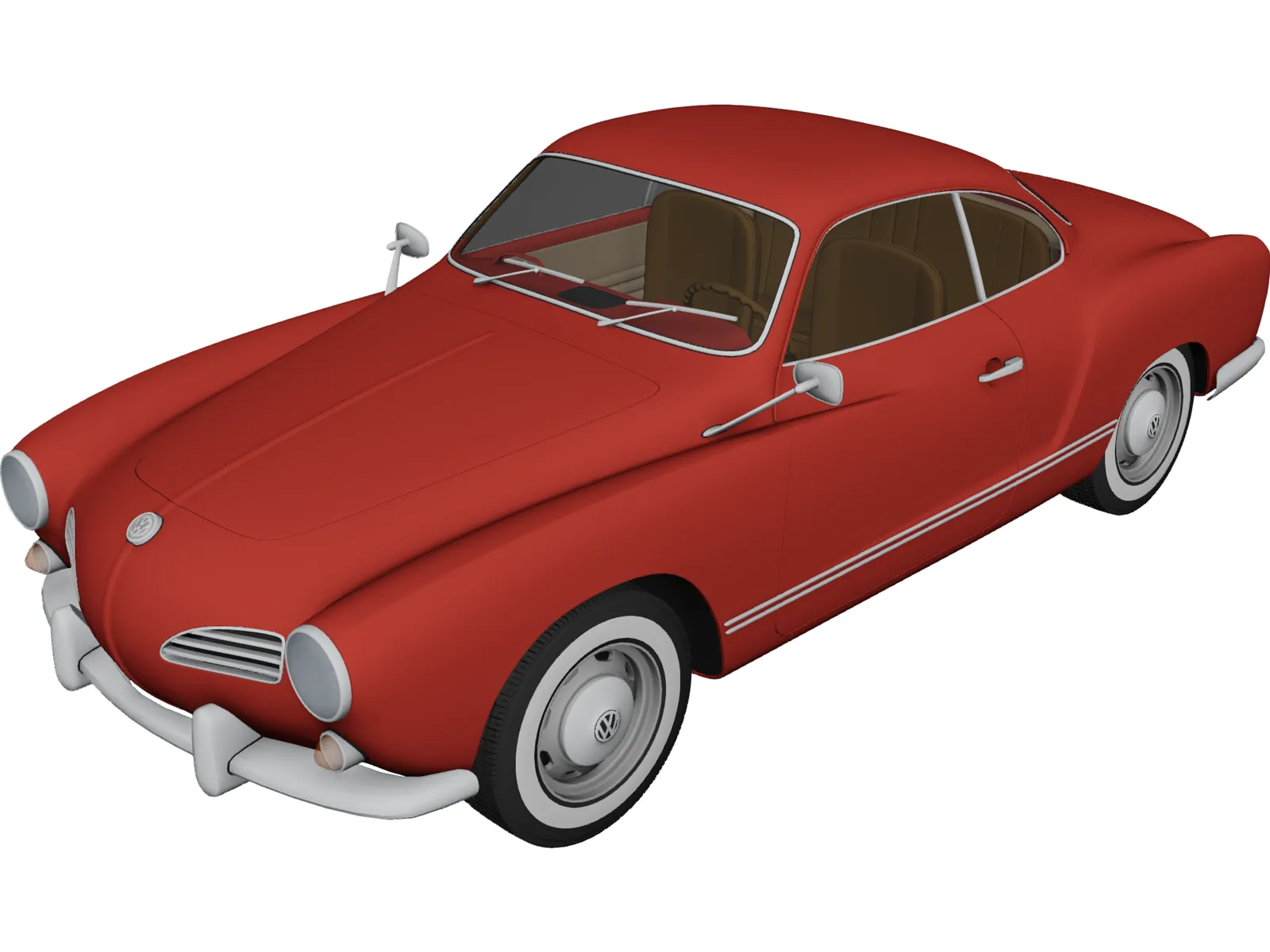 Volkswagen Karmann Ghia (1974) 3D Model main preview