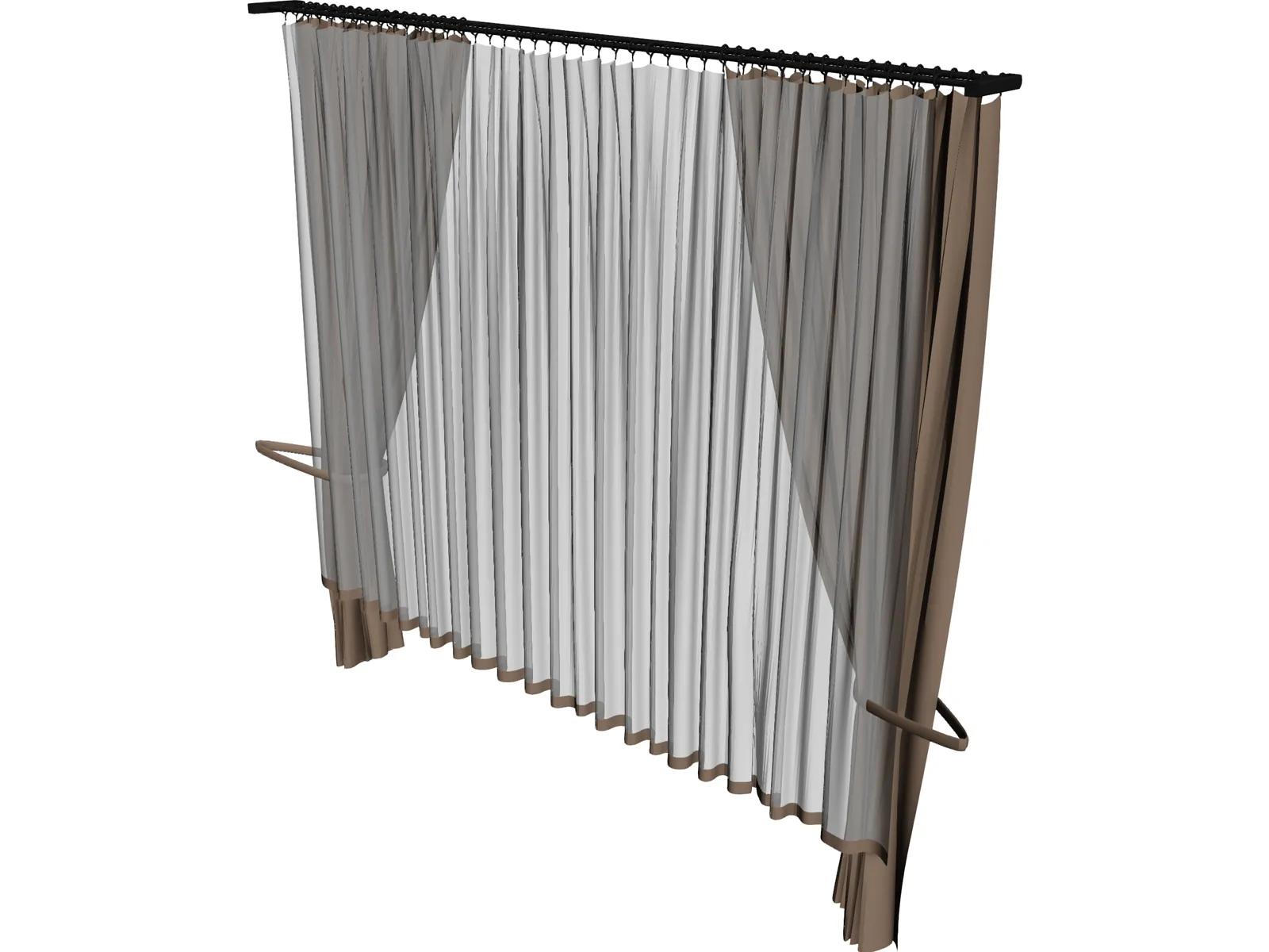 Curtain 3D Model main preview
