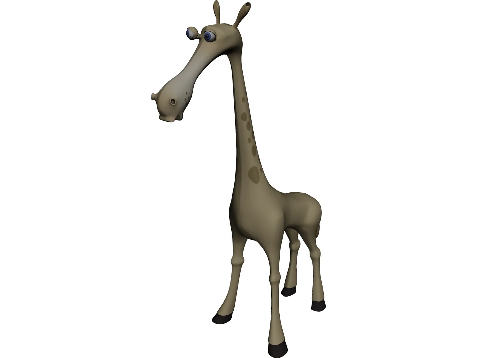 Zebra Cartoon 3D Model main preview