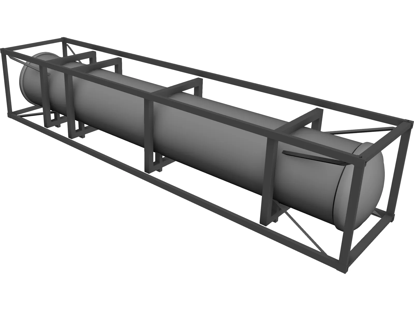 LNG/Cryo Container ISO 40ft 3D Model main preview