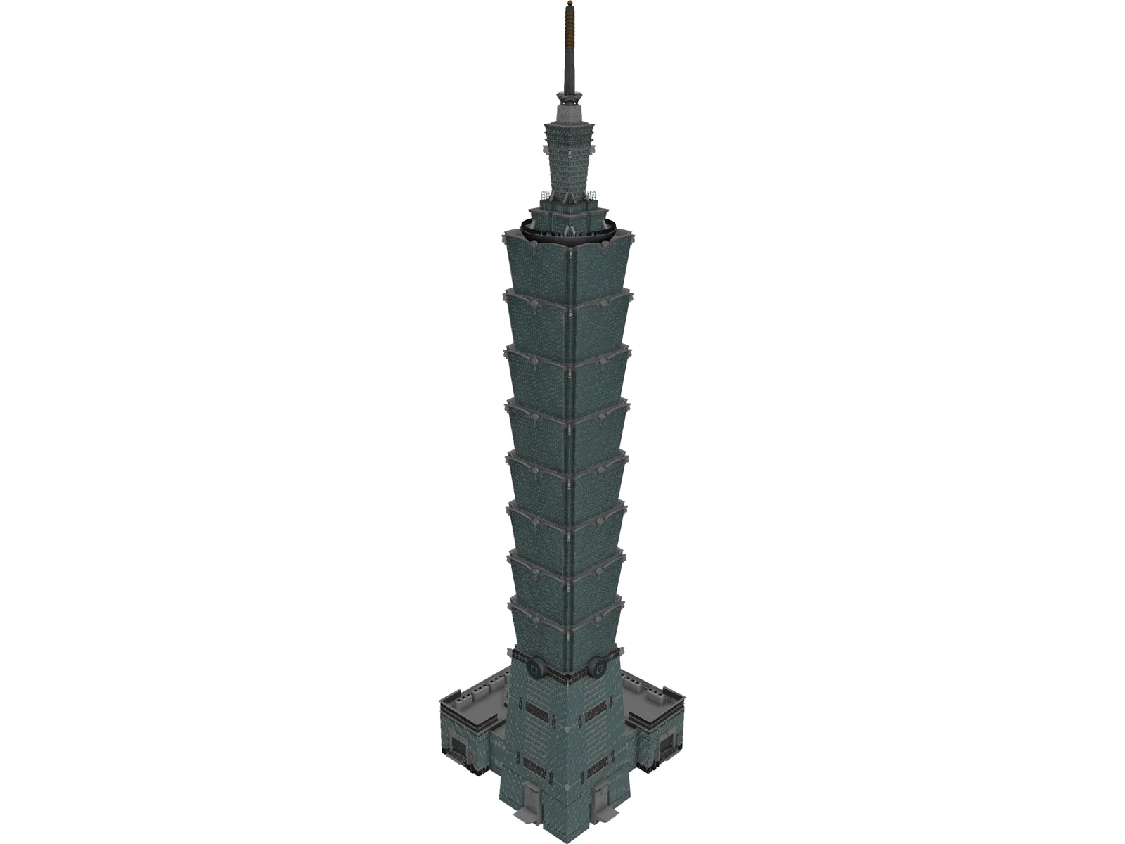 Taipei 101 World Financial Center 3D Model main preview