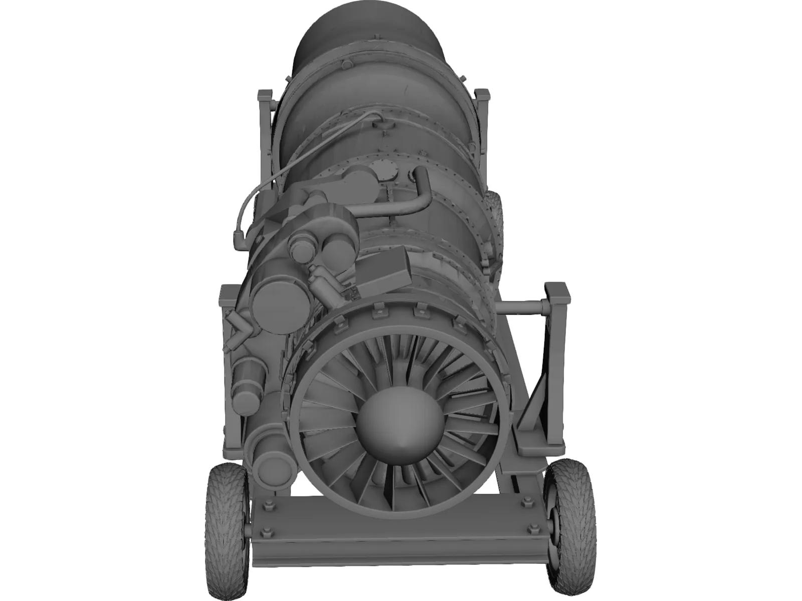 Jet Engine 3D Model main preview