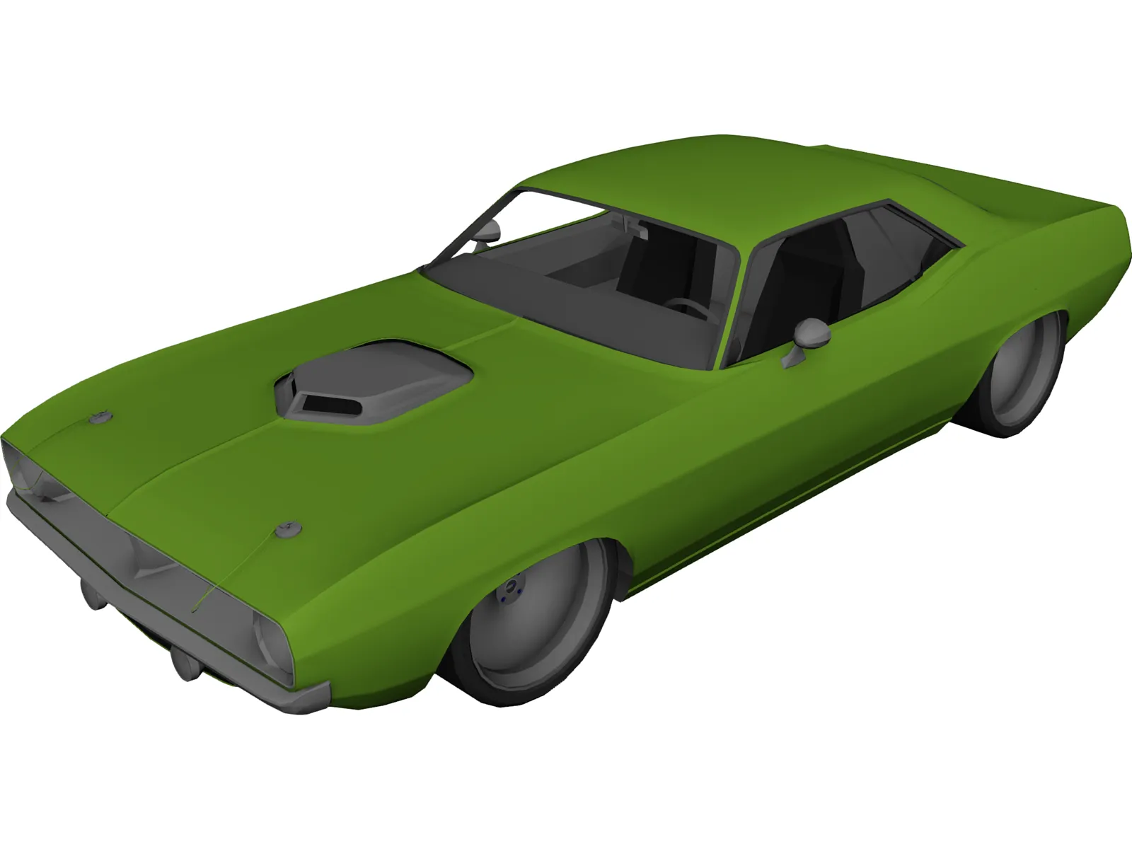 Plymouth Barracuda Lowered 3D Model main preview