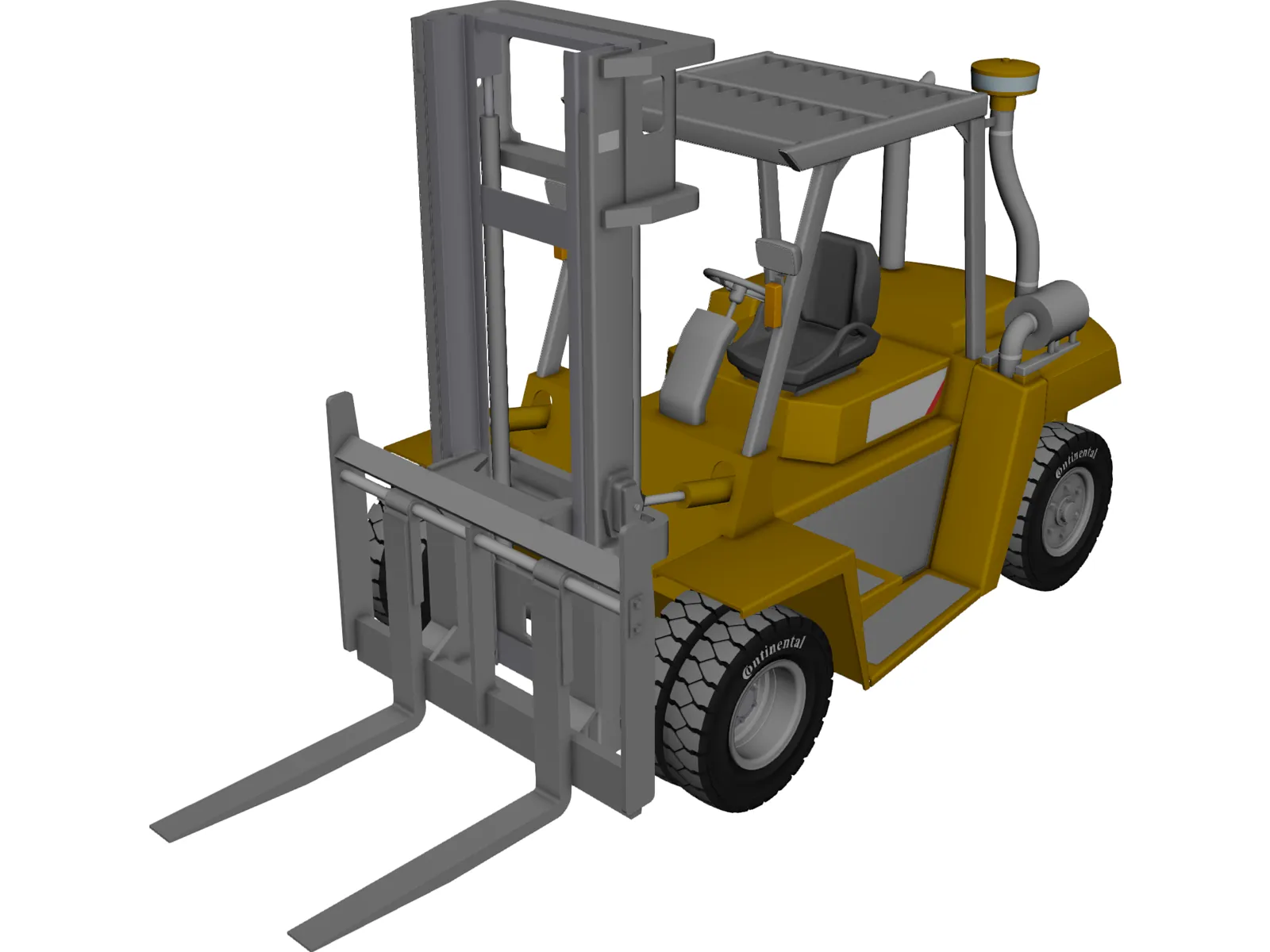 Forklift 3D Model main preview