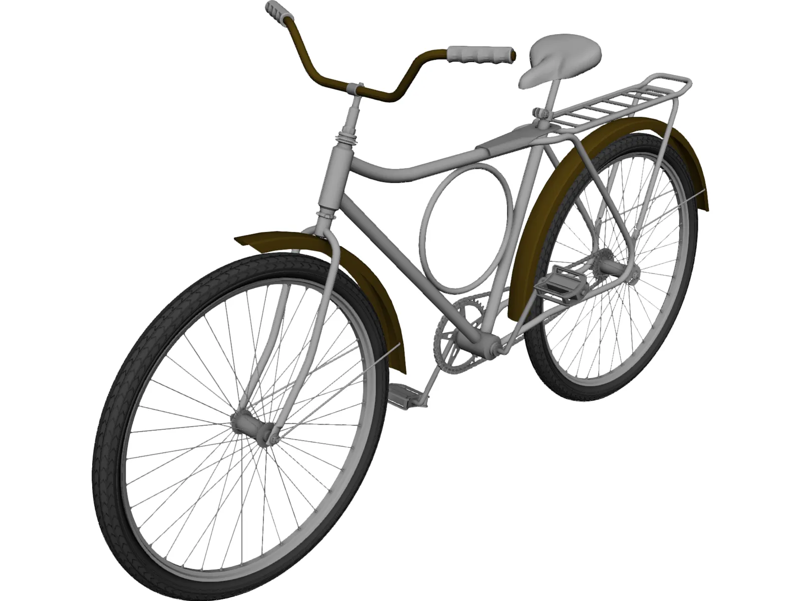 City Bicycle 3D Model main preview