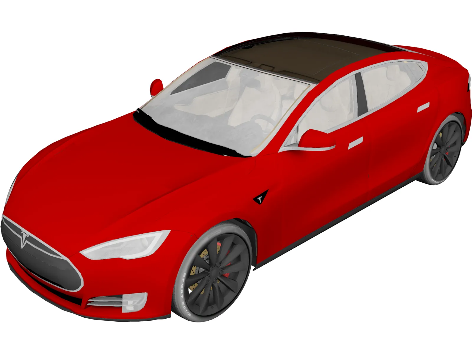 Tesla Model S 85 3D Model main preview