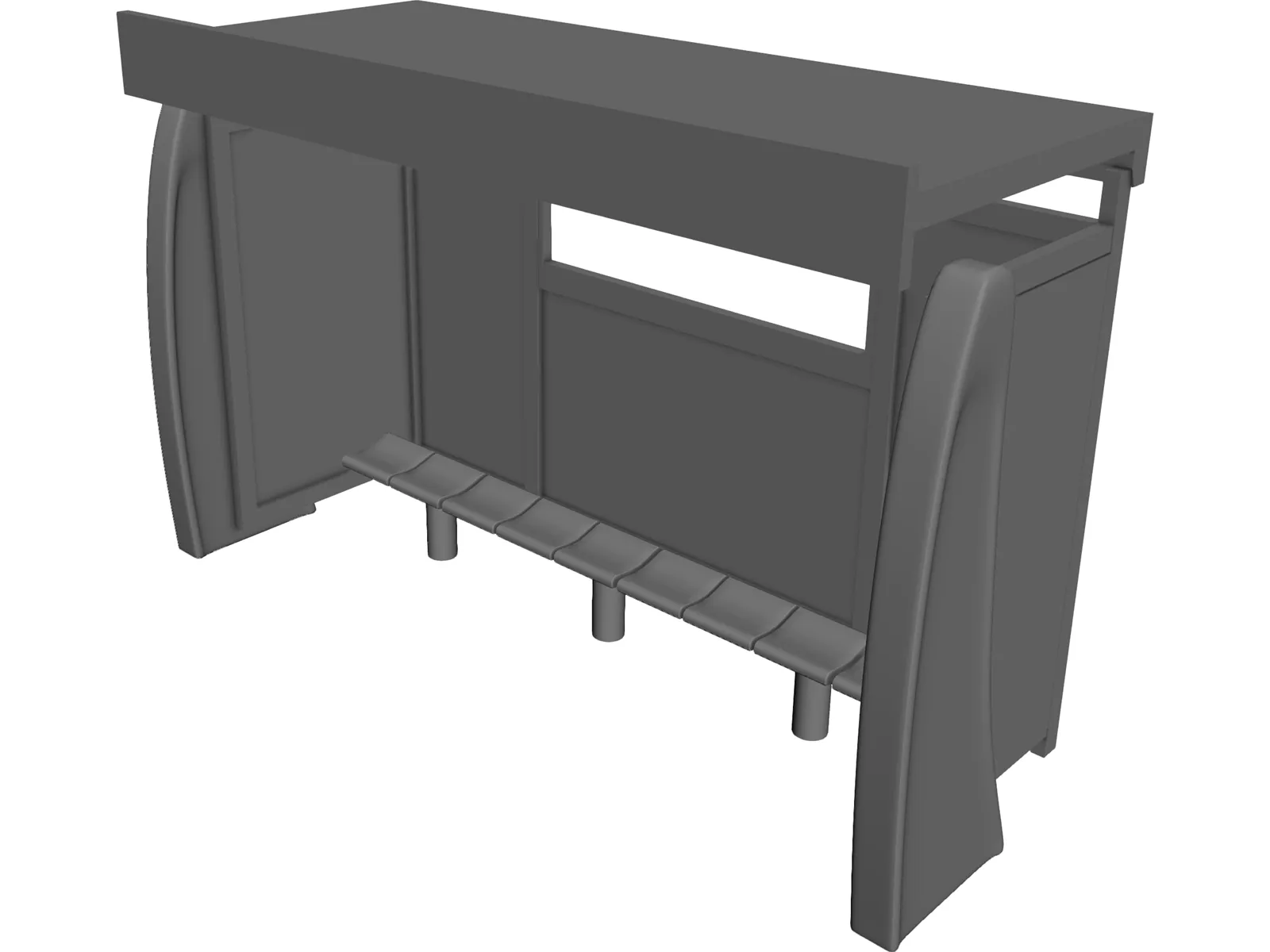 Bus Stop 3D Model main preview