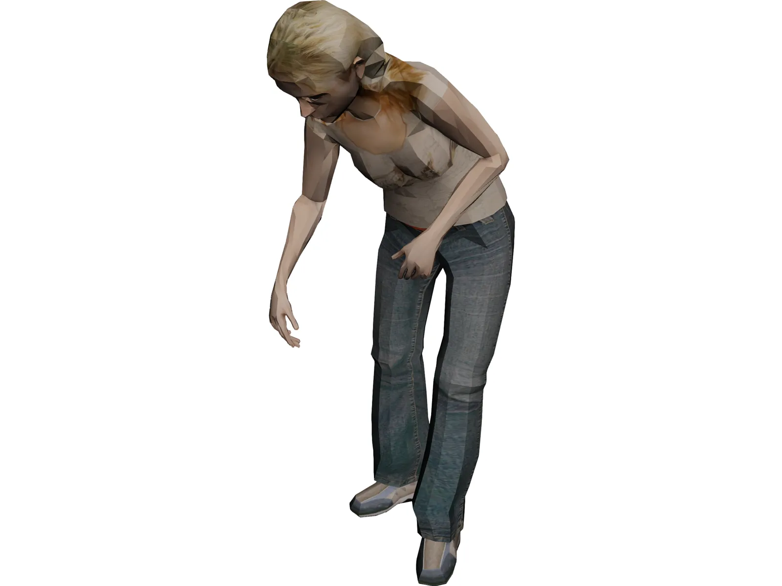 Woman Golfer 3D Model main preview
