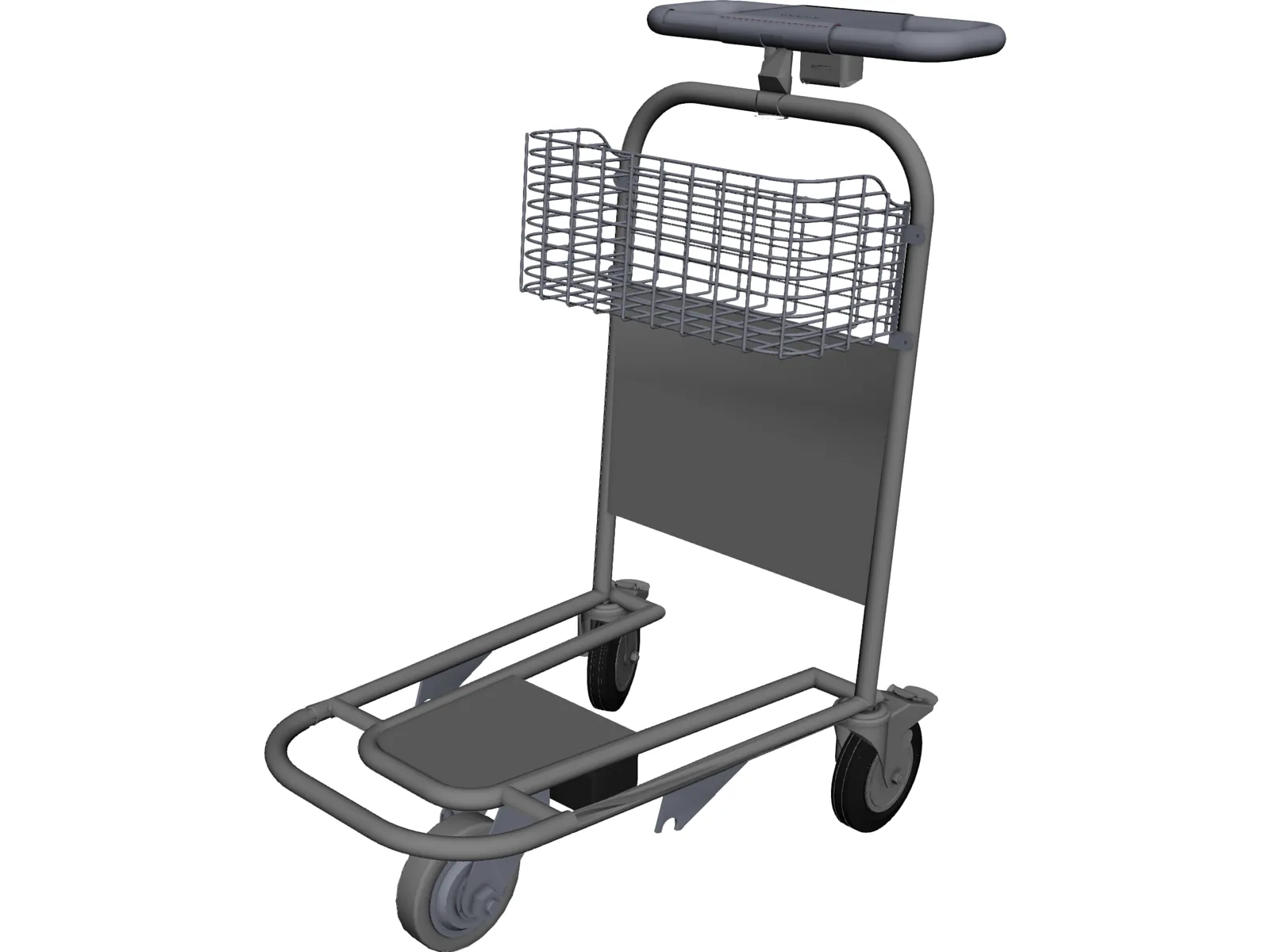 Airport Trolley 3D Model main preview