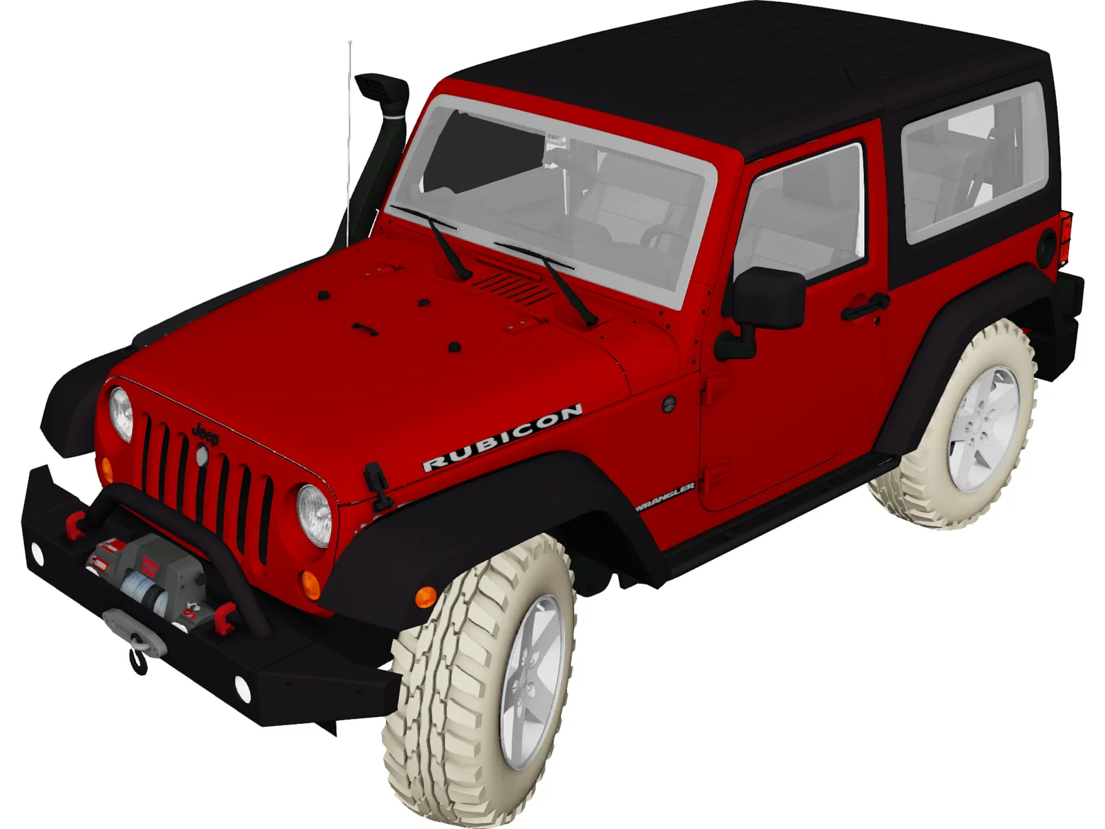 Jeep Wrangler Rubicon Series III (2012) 3D Model main preview