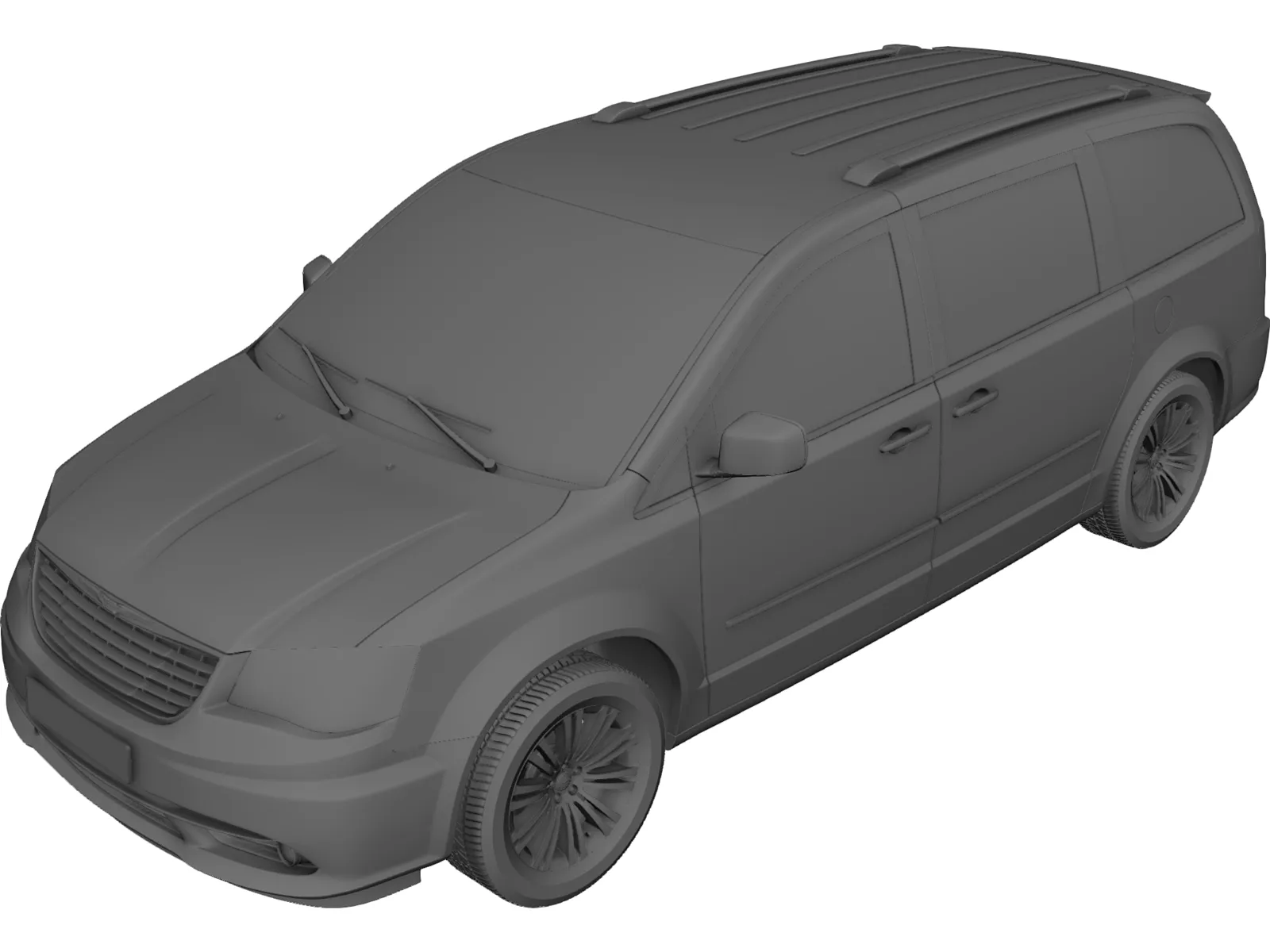 Chrysler Town and Country (2012) 3D Model main preview