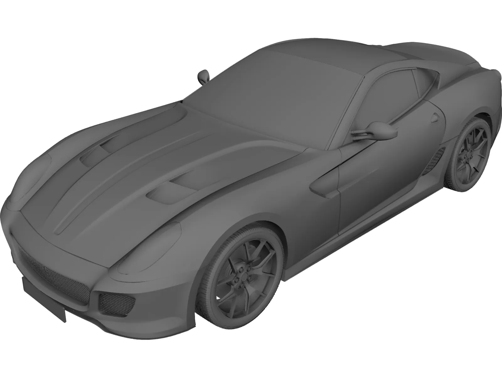 Ferrari 599 GTO (2011) 3D Model main preview
