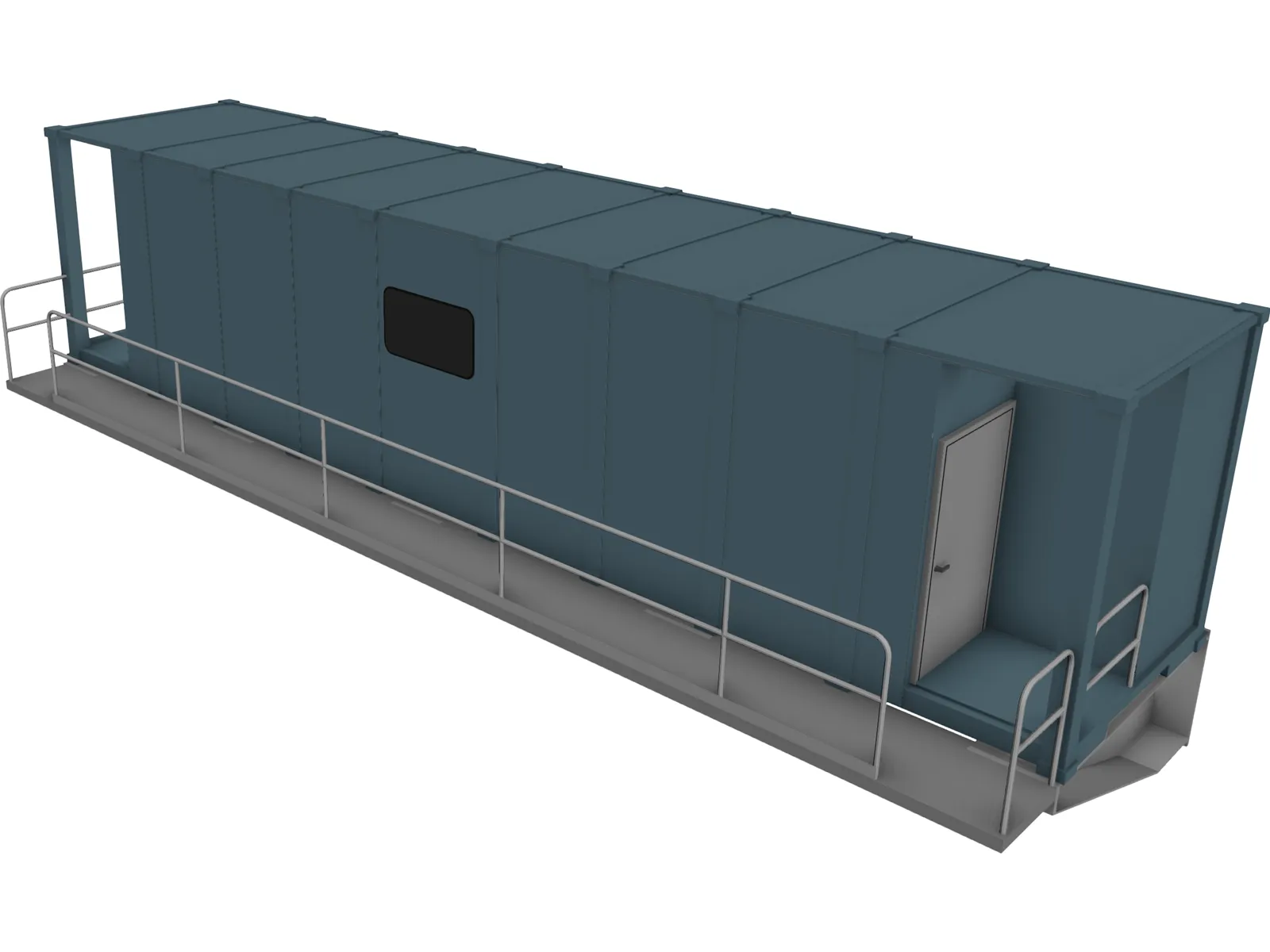 Oil Rig Dog House 3D Model main preview