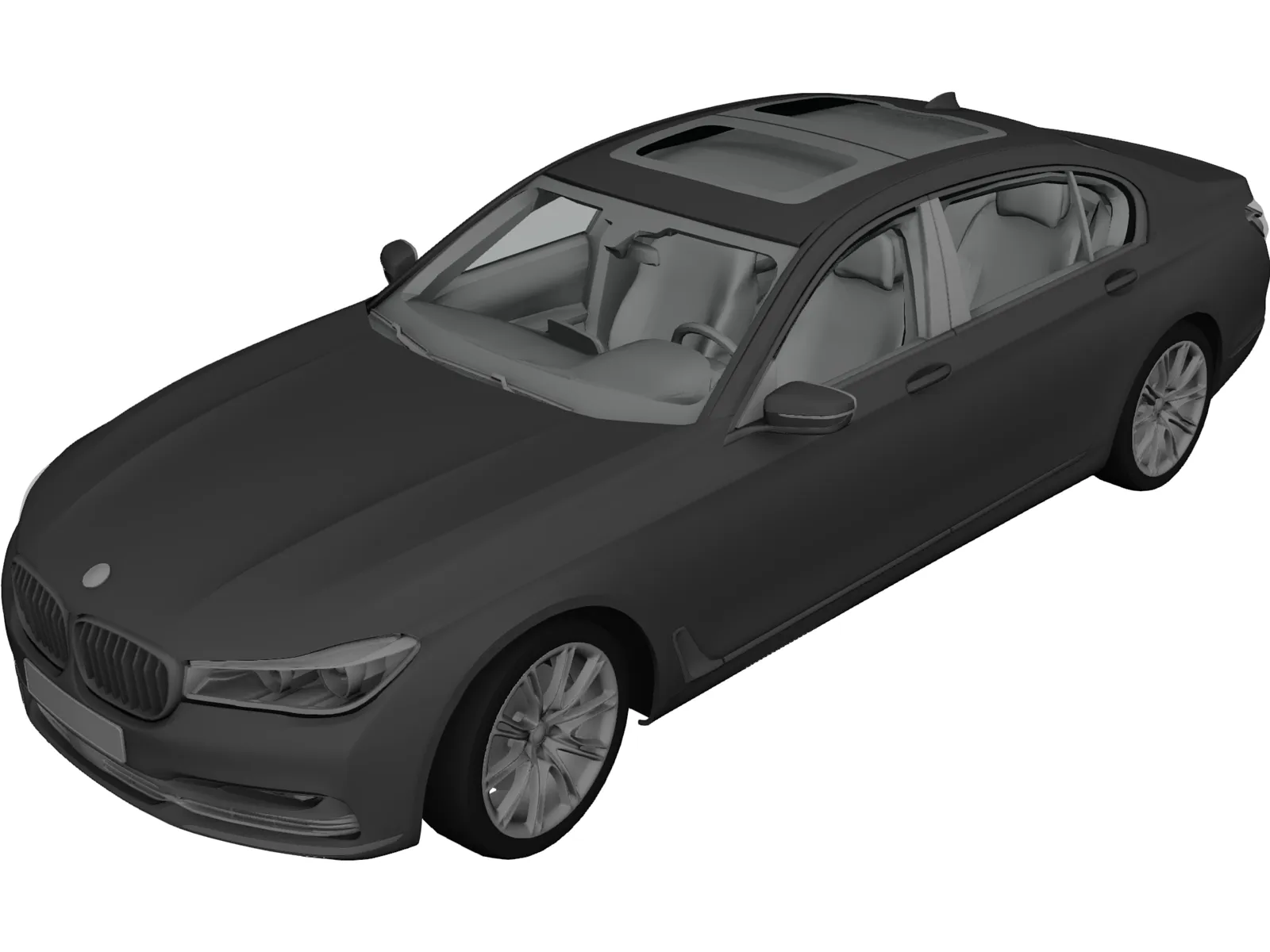 BMW 7-Series G11 (2016) 3D Model main preview