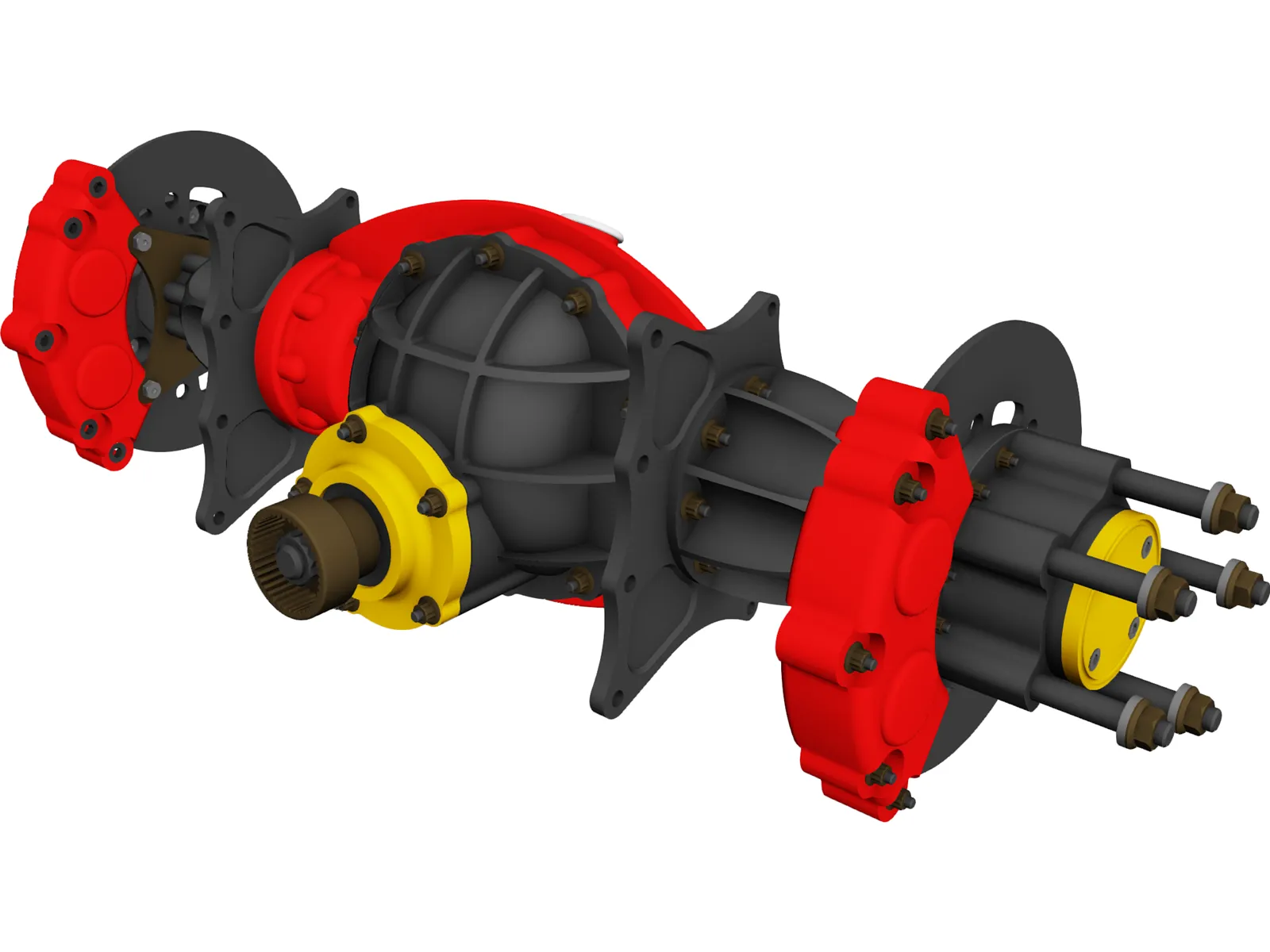 Top Fuel Nodular Differential 3D Model main preview