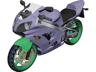 Kawasaki ZX9R 3D Model preview