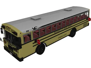 School Bus 3D Model preview