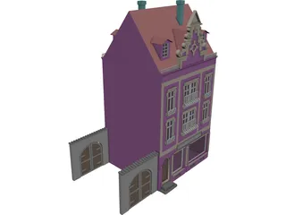 Town House 3D Model preview