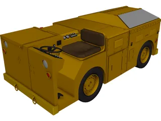 US Navy NAS Deck Service Tractor 3D Model preview