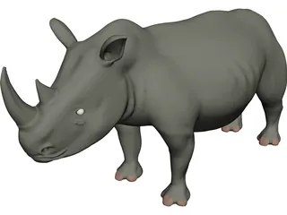 Rhinoceros 3D Model preview