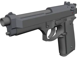 Beretta M9FS 3D Model preview