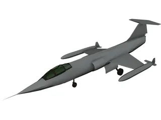 Lockheed F-104 Starfighter 3D Model preview