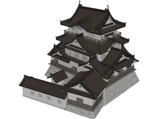 Castle Hikone 3D Model preview