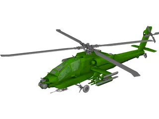 Boeing AH-64 Apache 3D Model preview