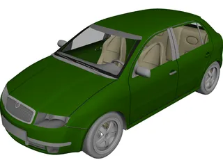 Skoda Fabia 3D Model preview