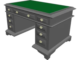 Desk English Writting 3D Model preview