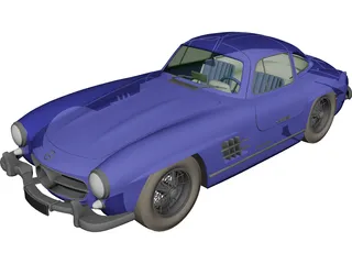 Mercedes-Benz 300 SL Coupe 3D Model preview