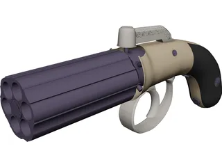 Pepperbox 45 3D Model preview